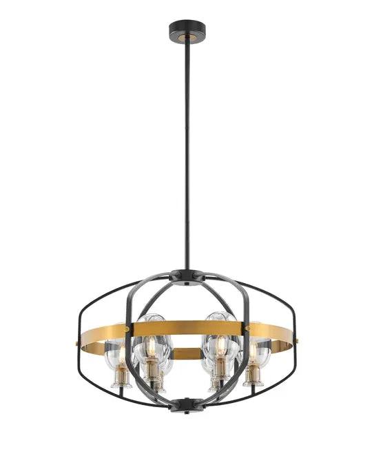 Opia Vintage Chandelier  Gold & Black // 8 Light  Warm Home View