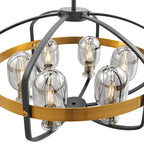 Opia Vintage Chandelier  Gold & Black // 8 Light  Warm Home View