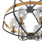 Opia Vintage Chandelier  Gold & Black // 8 Light  Warm Home View