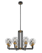 Monachopsis Large Gold & Black Chandelier  Warm Home View