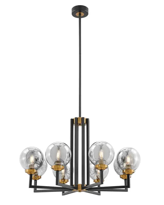 Monachopsis Large Gold & Black Chandelier  Warm Home View