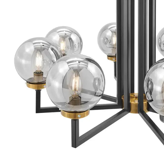 Monachopsis Large Gold & Black Chandelier  Warm Home View