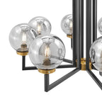 Monachopsis Large Gold & Black Chandelier  Warm Home View