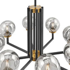 Monachopsis Large Gold & Black Chandelier  Warm Home View