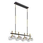Sonder Rectangular Gold and Black Chandelier  Warm Home View