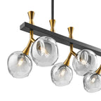Sonder Rectangular Gold and Black Chandelier  Warm Home View