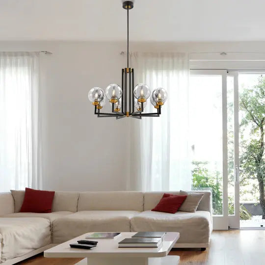 Monachopsis Large Gold & Black Chandelier  Warm Home View