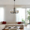 Monachopsis Large Gold & Black Chandelier  Warm Home View