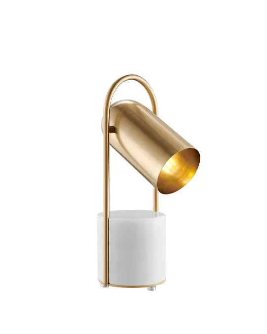 Chrysalism Gold and Marble Table Lamp  Warm Home View