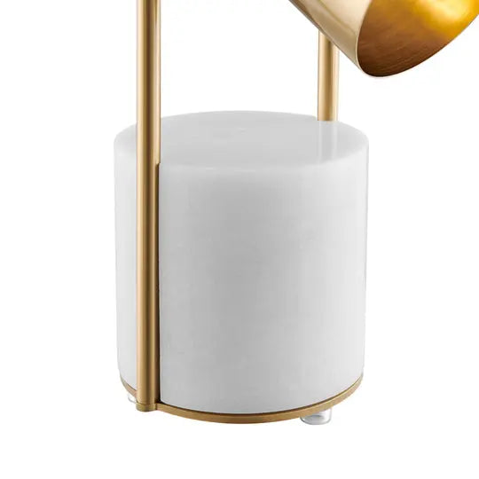 Chrysalism Gold and Marble Table Lamp  Warm Home View