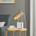 Chrysalism Gold and Marble Table Lamp  Warm Home View