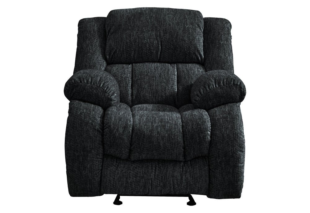 40" Gray Fabric Gliding Recliner  Warm Home View