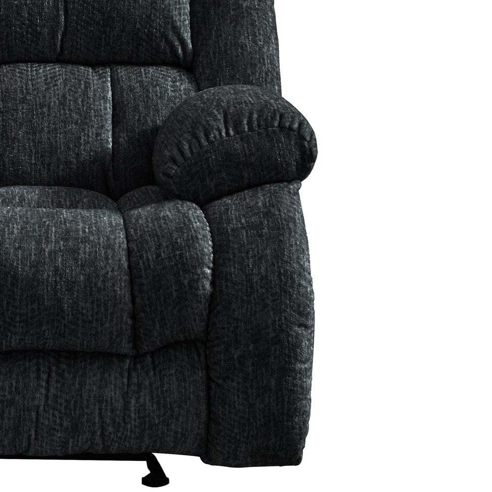 40" Gray Fabric Gliding Recliner  Warm Home View