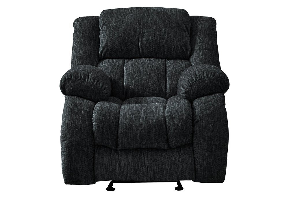 40" Gray Fabric Gliding Recliner  Warm Home View