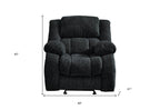 40" Gray Fabric Gliding Recliner  Warm Home View