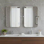 Set of Two 32" Silver Metal Framed Accent Mirrors  Warm Home View