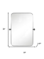 Set of Two 32" Silver Metal Framed Accent Mirrors  Warm Home View
