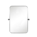 Set of Two 32" Silver Metal Framed Accent Mirrors  Warm Home View