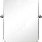 Set of Two 32" Silver Metal Framed Accent Mirrors  Warm Home View