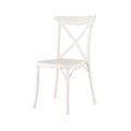 Set of Two White Heavy Duty Plastic Outdoor Stacking Dining Chairs  Warm Home View