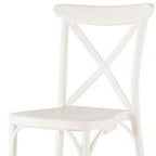 Set of Two White Heavy Duty Plastic Outdoor Stacking Dining Chairs  Warm Home View