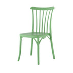 Set of Two Green Heavy Duty Plastic Outdoor Stacking Dining Chairs  Warm Home View