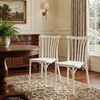 Set of Two White Heavy Duty Plastic Outdoor Stacking Dining Chairs  Warm Home View