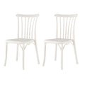 Set of Two White Heavy Duty Plastic Outdoor Stacking Dining Chairs  Warm Home View