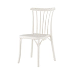 Set of Two White Heavy Duty Plastic Outdoor Stacking Dining Chairs  Warm Home View