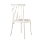 Set of Two White Heavy Duty Plastic Outdoor Stacking Dining Chairs  Warm Home View