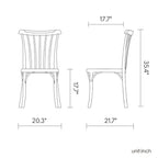 Set of Two White Heavy Duty Plastic Outdoor Stacking Dining Chairs  Warm Home View