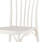Set of Two White Heavy Duty Plastic Outdoor Stacking Dining Chairs  Warm Home View