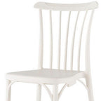 Set of Two White Heavy Duty Plastic Outdoor Stacking Dining Chairs  Warm Home View