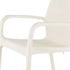 Set of Two White Heavy Duty Plastic Outdoor Stacking Dining Chairs – Weather Resistant  Warm Home View