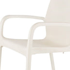 Set of Two White Heavy Duty Plastic Outdoor Stacking Dining Chairs  Warm Home View