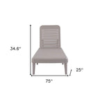 75" Taupe Heavy Duty Plastic Outdoor Stacking Chaise Lounge  Warm Home View