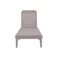 75" Taupe Heavy Duty Plastic Outdoor Stacking Chaise Lounge  Warm Home View