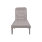 75" Taupe Heavy Duty Plastic Outdoor Stacking Chaise Lounge  Warm Home View