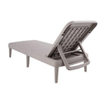 75" Taupe Heavy Duty Plastic Outdoor Stacking Chaise Lounge  Warm Home View