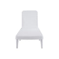 75" White Heavy Duty Plastic Outdoor Stacking Chaise Lounge  Warm Home View