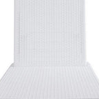 75" White Heavy Duty Plastic Outdoor Stacking Chaise Lounge  Warm Home View