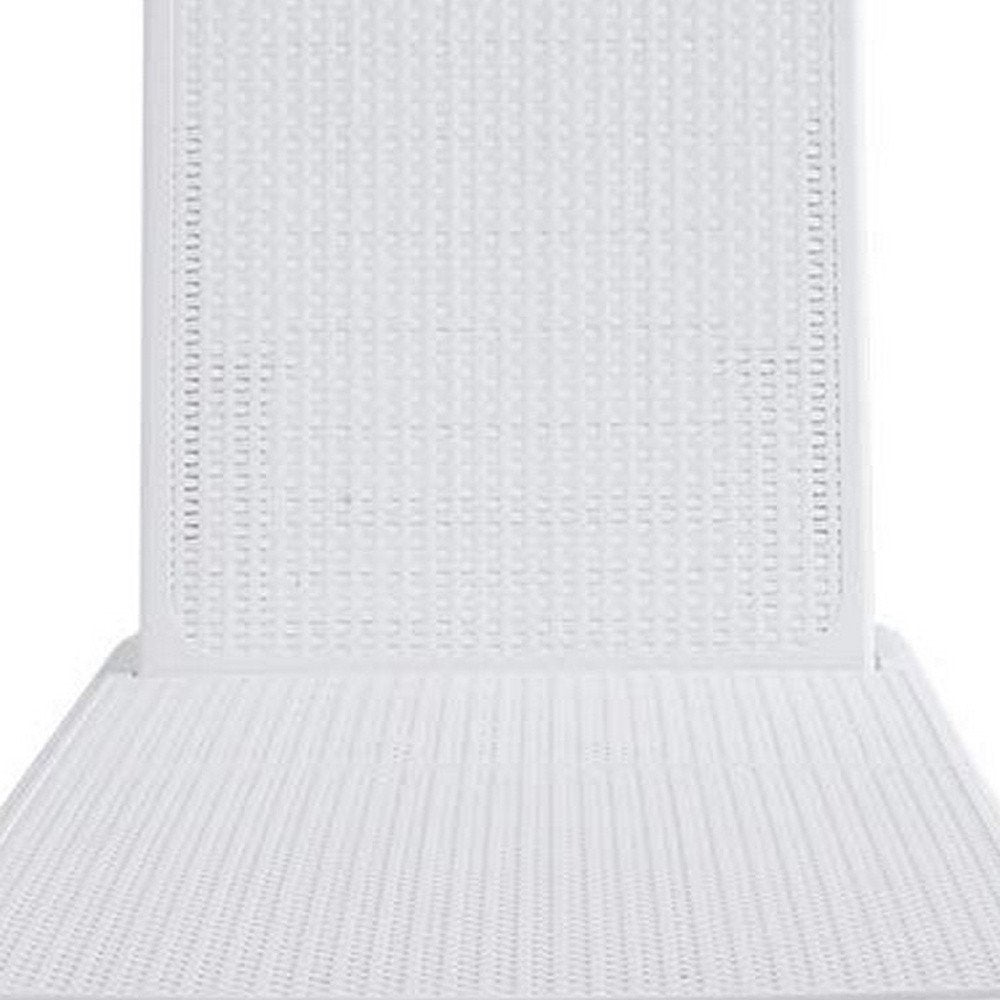 75" White Heavy Duty Plastic Outdoor Stacking Chaise Lounge  Warm Home View