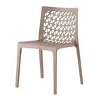 Set of Two Gray Heavy Duty Plastic Outdoor Stacking Dining Chairs  Warm Home View
