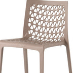 Set of Two Gray Heavy Duty Plastic Outdoor Stacking Dining Chairs  Warm Home View