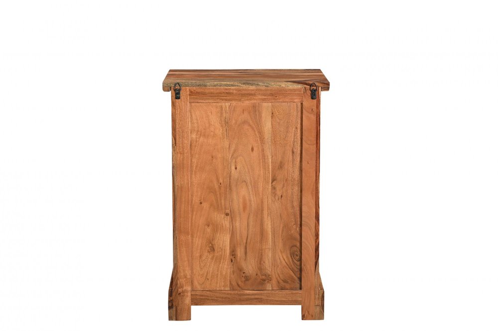 30" Natural Solid Wood Three Drawers Filing Cabinet  Warm Home View
