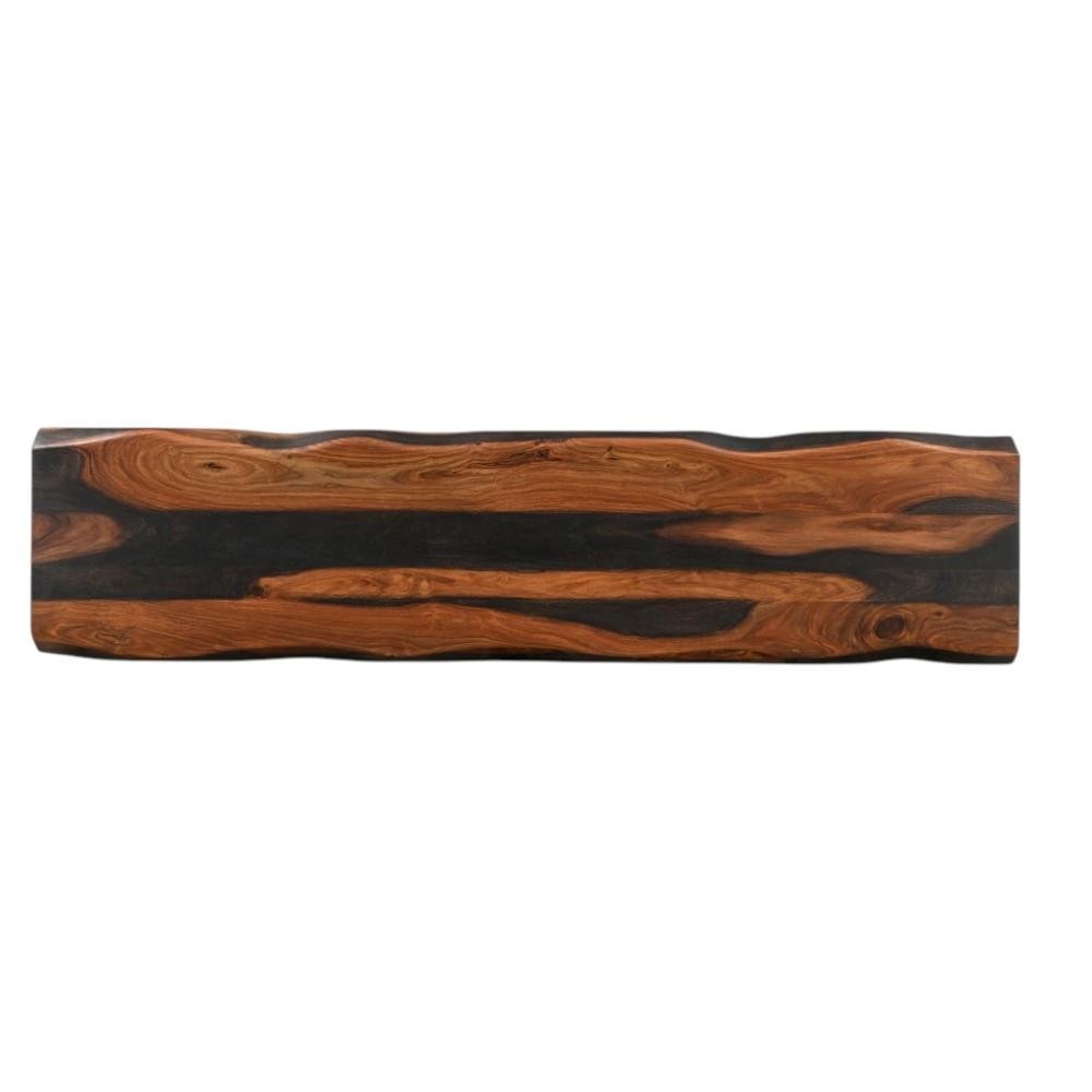75" Brown Solid Wood Live Edge Dining Bench  Warm Home View