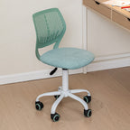 Teal and White Adjustable Height Swivel Rolling Office Chair  Warm Home View