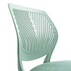 Teal and White Adjustable Height Swivel Rolling Office Chair  Warm Home View