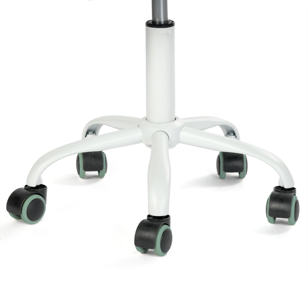 Teal and White Adjustable Height Swivel Rolling Office Chair  Warm Home View