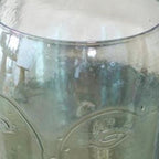 Set of Two Light Green Glass Modern Abstract Faces Table Vases  Warm Home View